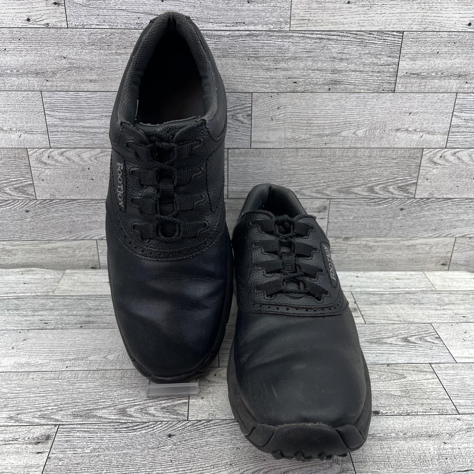 Footjoy Black Leather Golf Shoes 45449 Men Size 9.5m